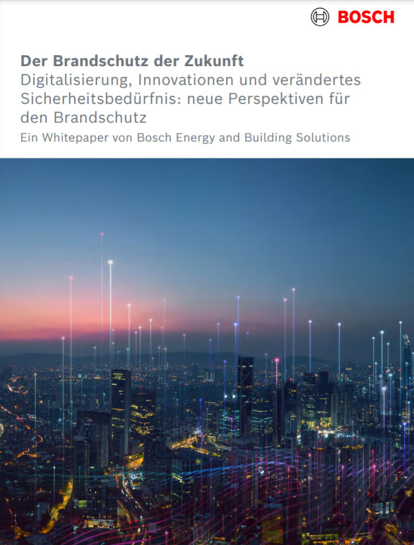 Titelblatt Whitepaper Bosch "Brandschutz der Zukunft"