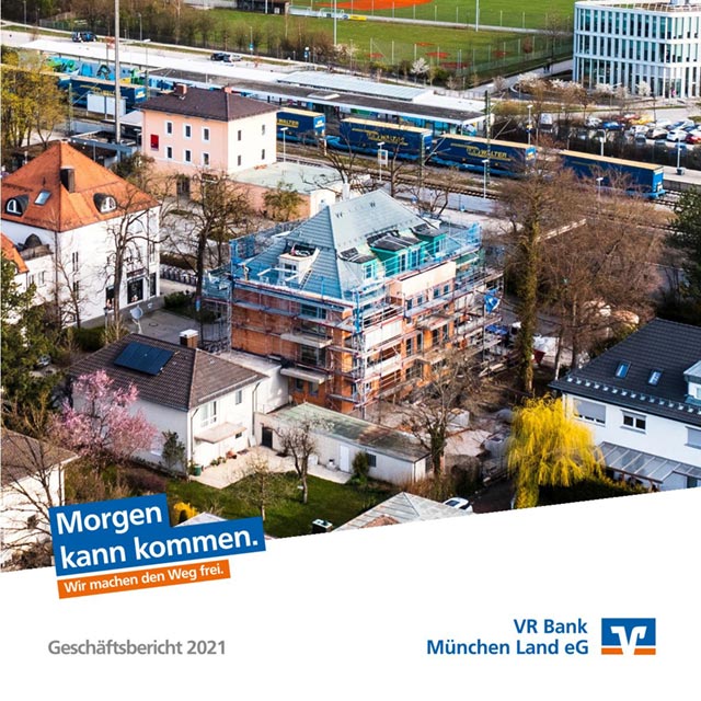 Titelbild Jahresbericht 2021 VR-Bank München Land